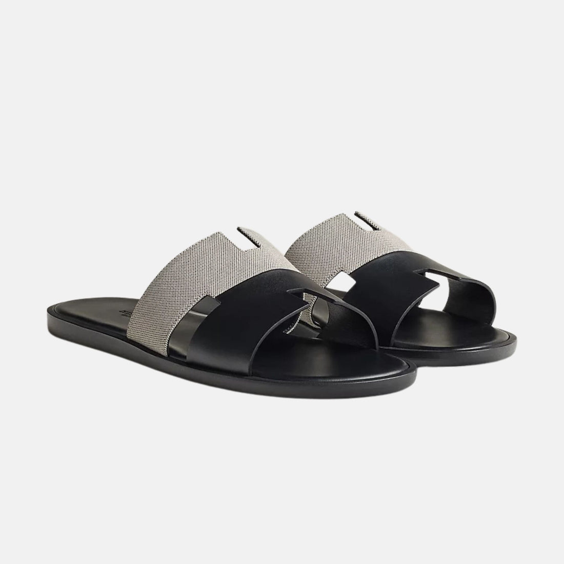 Izmir Sandal In H Canvas And Calfskin