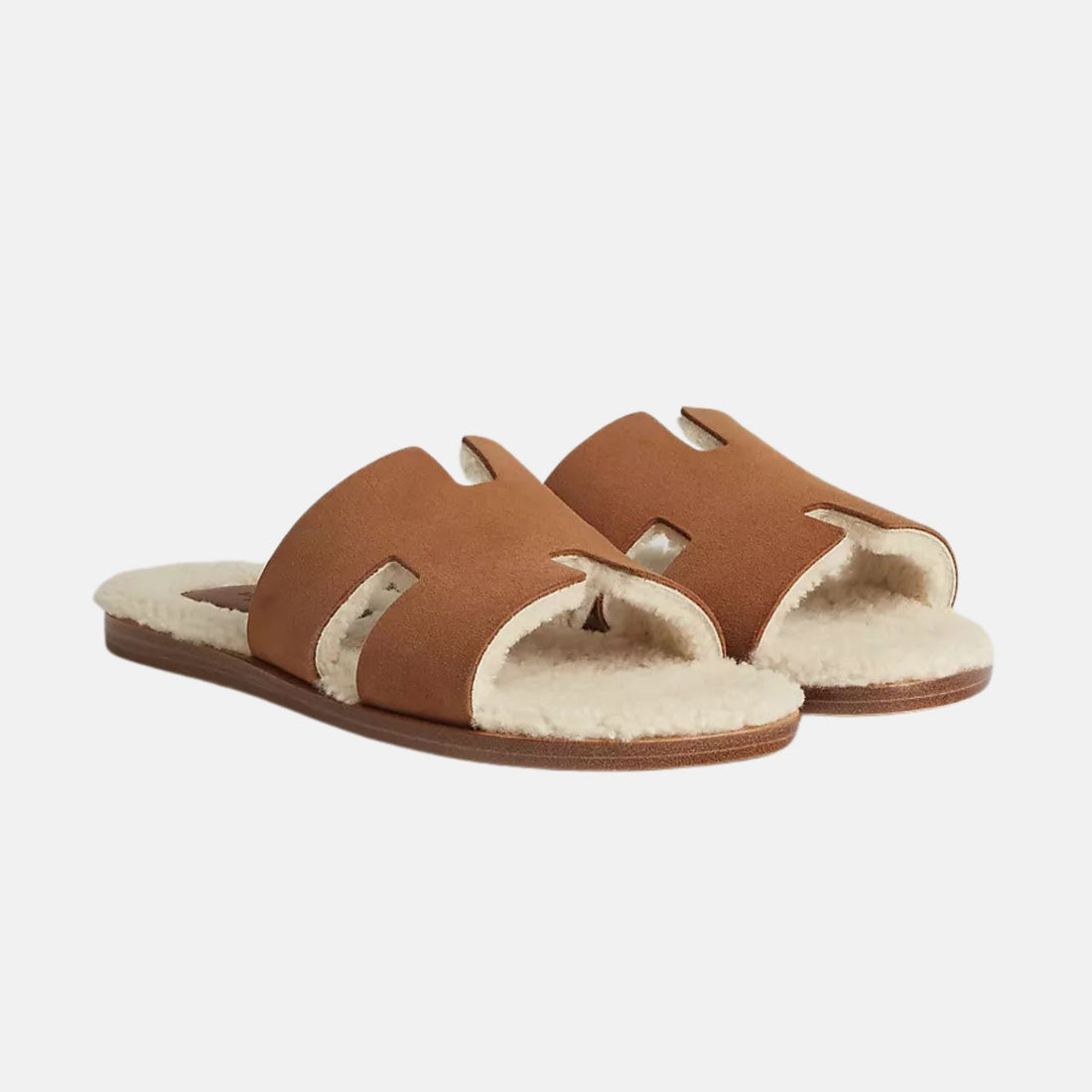 Izmir Sandal In Suede Goatskin And Woolskin