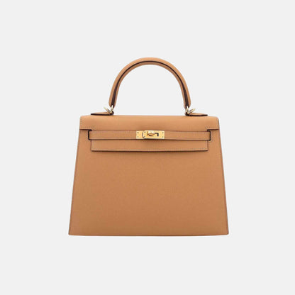 Kelly 25 Epsom Sellier Biscuit GHW