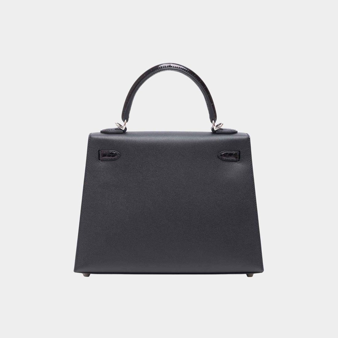 Kelly 25 Sellier Madame Shiny Niloticus Crocodile Black PHW
