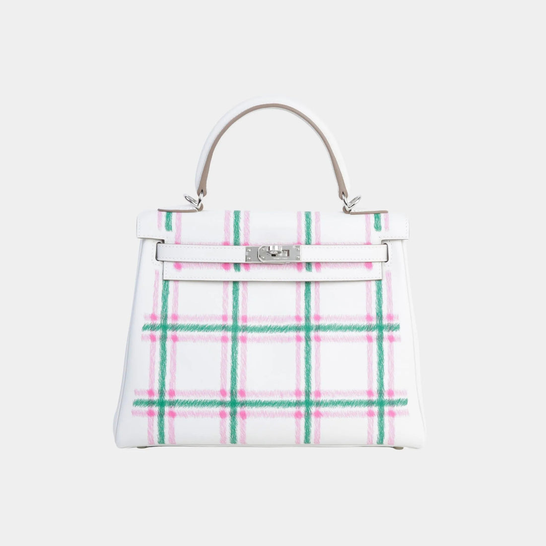 Kelly 25 Swift Gris Pale/Vert Moyen/Rose Bubblegum PHW
