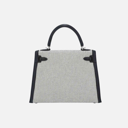 Kelly 25 Toile Quadrille Canvas-Swift Black PHW
