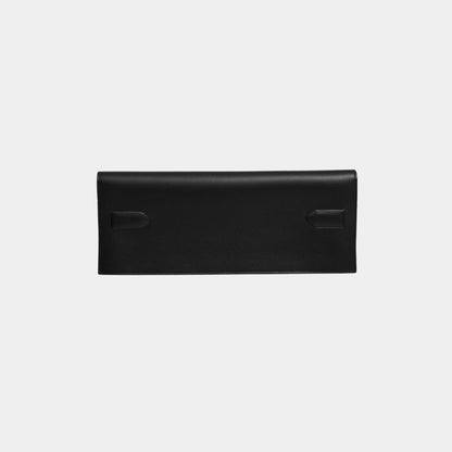 Kelly Cut Shadow Clutch Swift Black