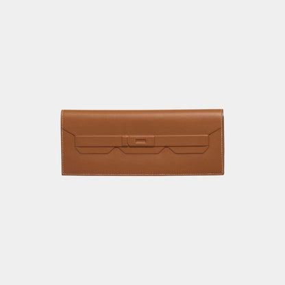 Kelly Cut Shadow Clutch Swift Gold