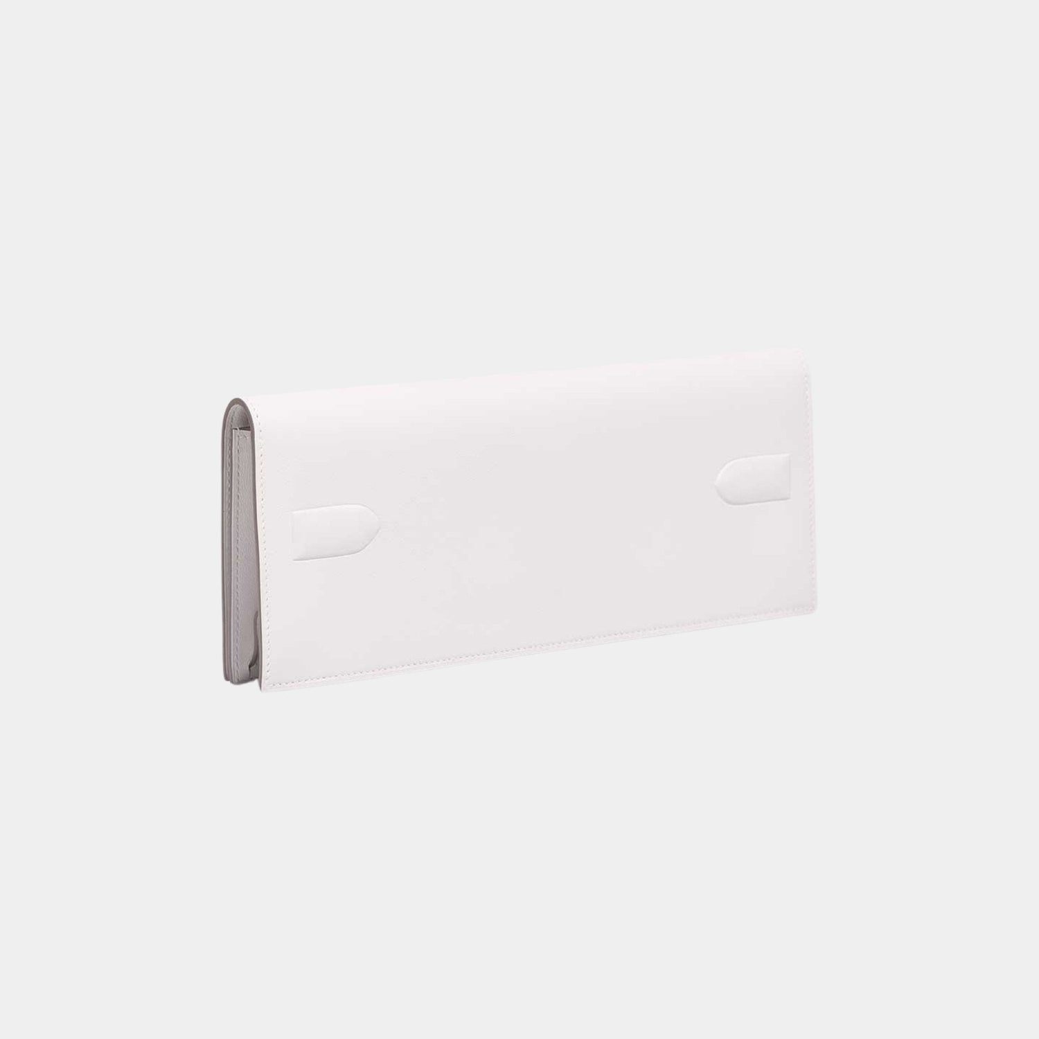 Kelly Cut Shadow Clutch Swift New White