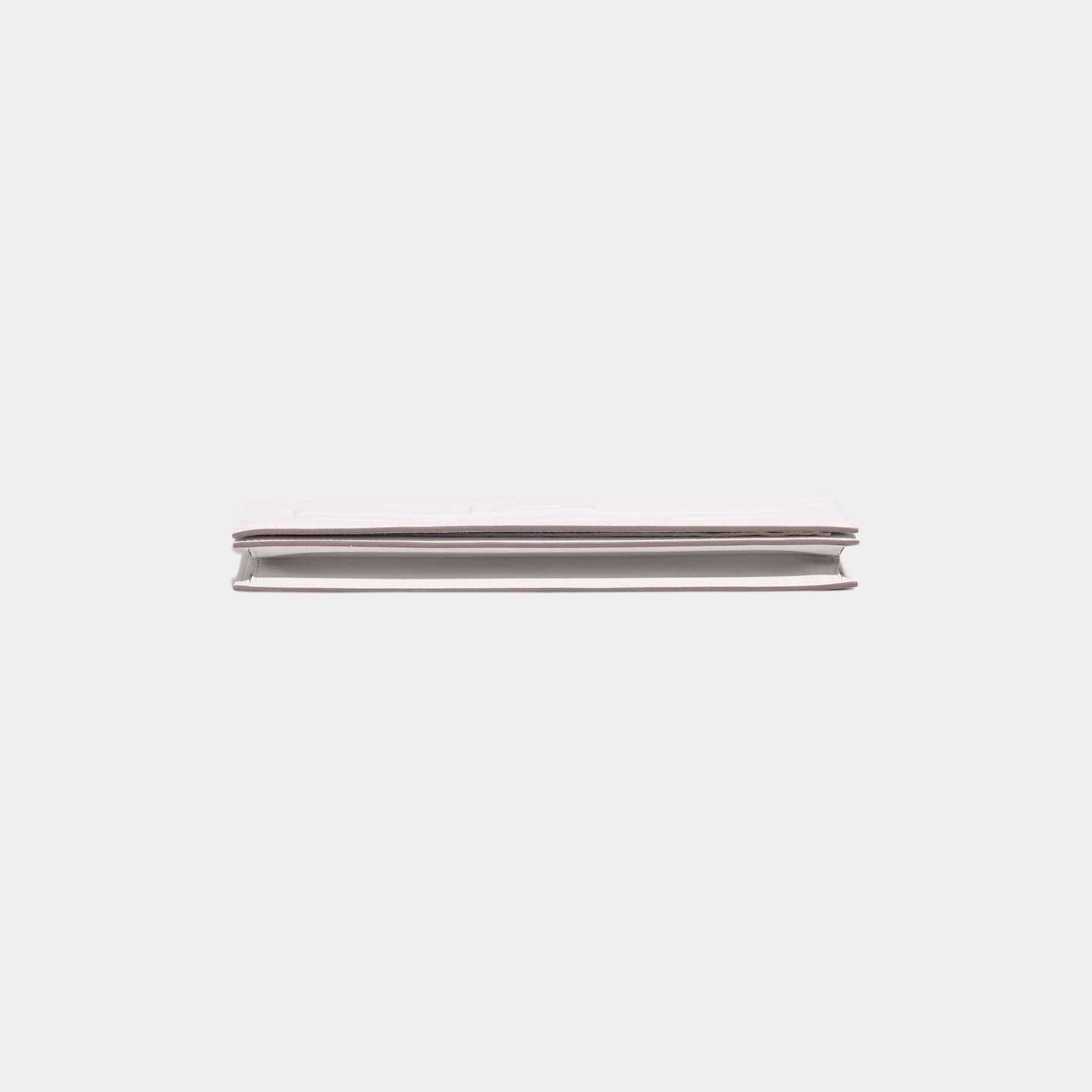 Kelly Cut Shadow Clutch Swift New White