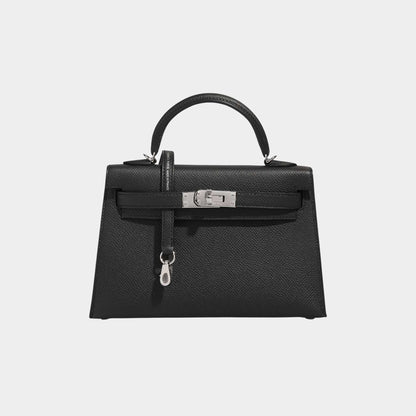 Kelly Mini Epsom Black PHW