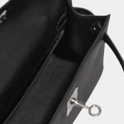 Kelly Mini Epsom Black PHW