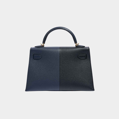 Kelly Mini II 20 Casaque Epsom Bleu Indigo And Black GHW