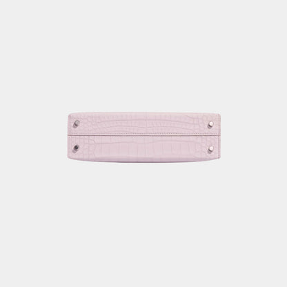 Kelly Mini Matte Alligator Borreal Mauve Pale PHW