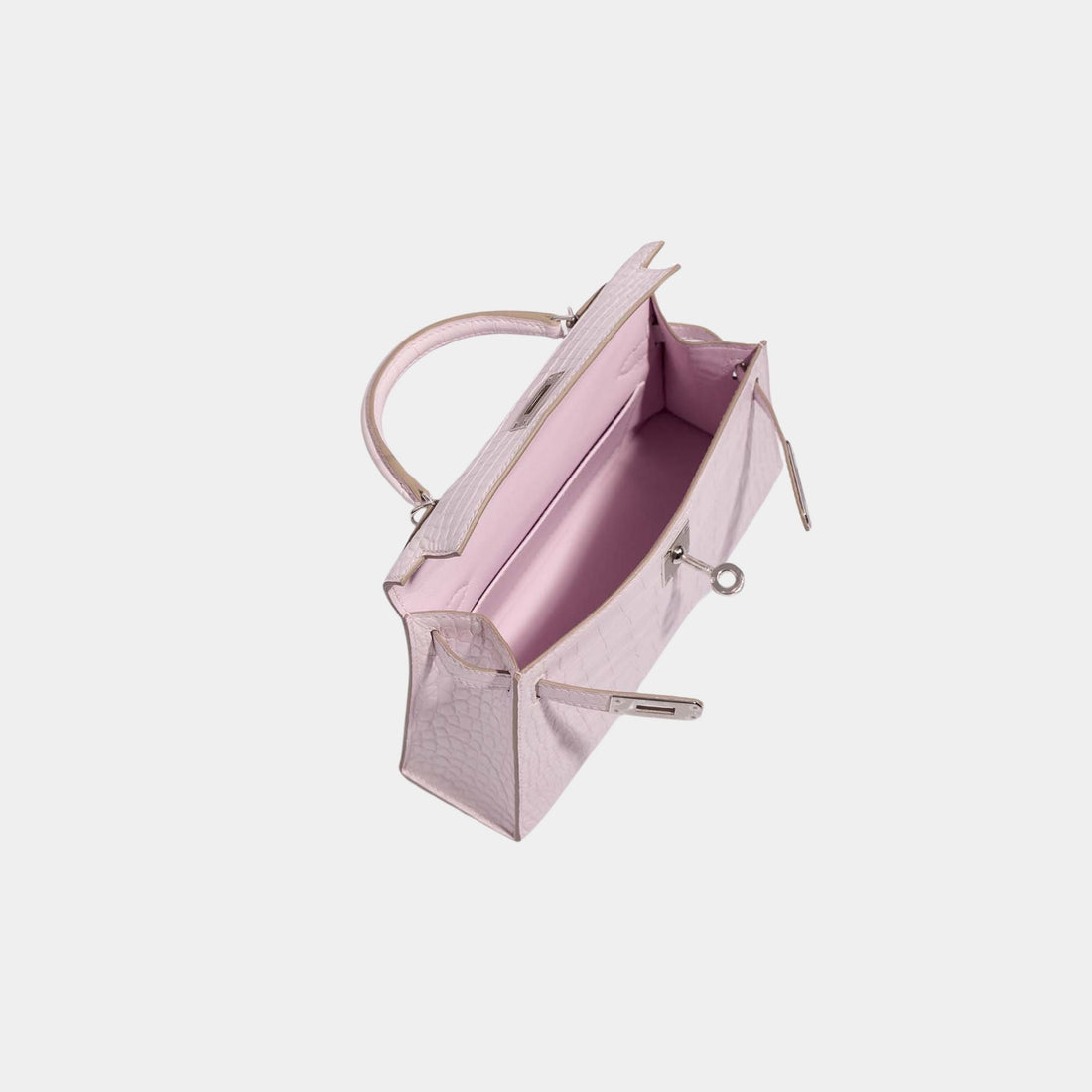 Kelly Mini Matte Alligator Borreal Mauve Pale PHW