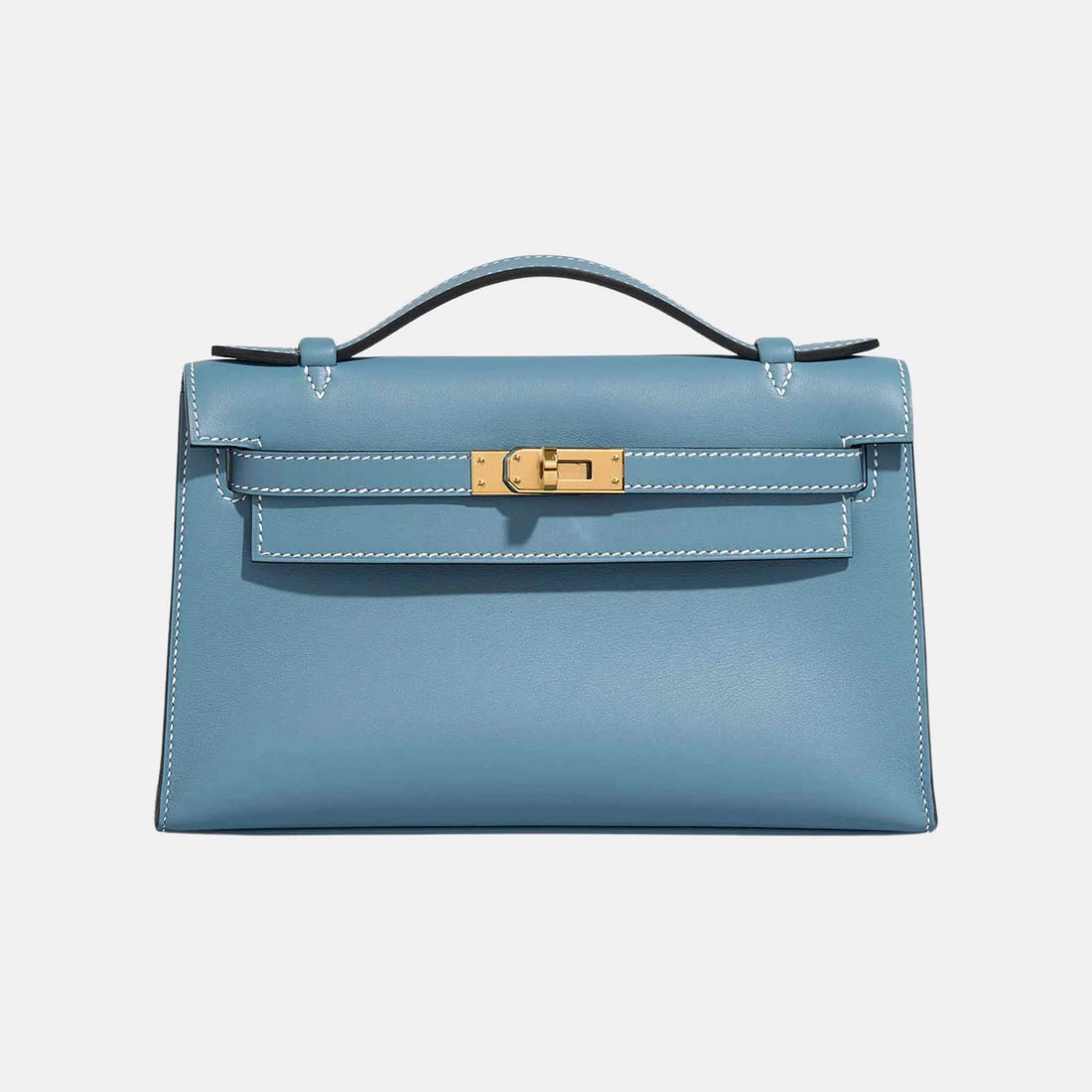 Kelly Pochette Swift Bleu Jean