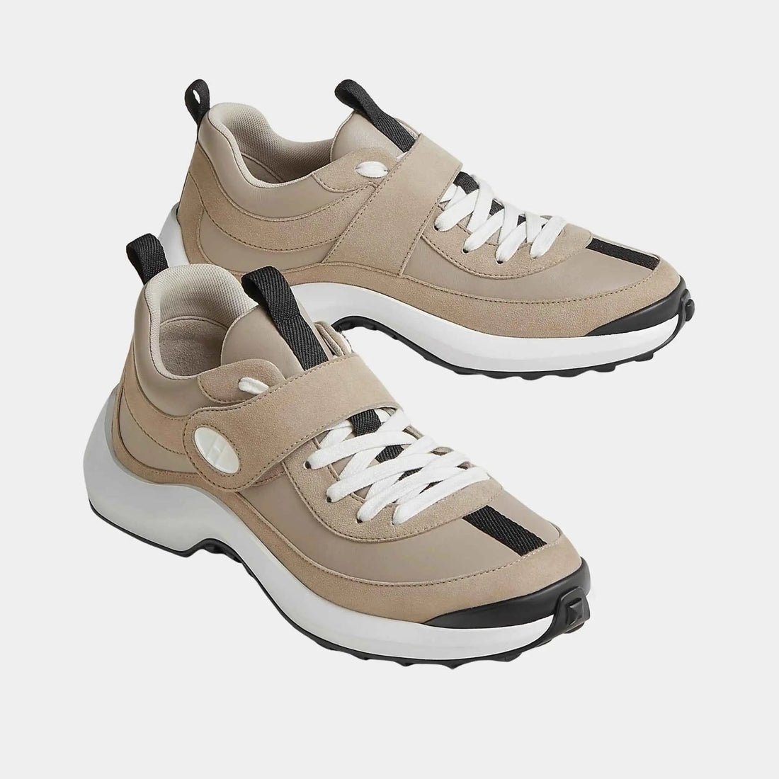 Loop Sneakers in Calfskin and Suede Goatskin