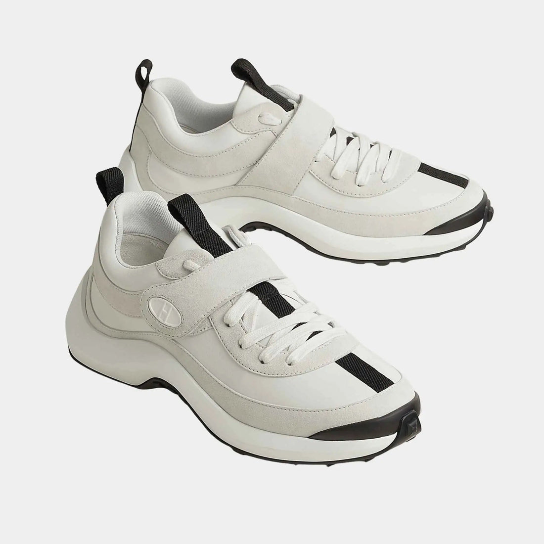 Loop Sneakers in Calfskin and Suede Goatskin
