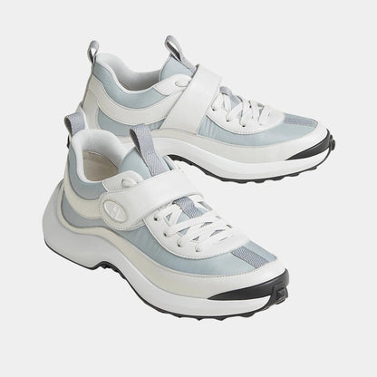 Loop Sneakers in Parachute Fabric and Calfskin