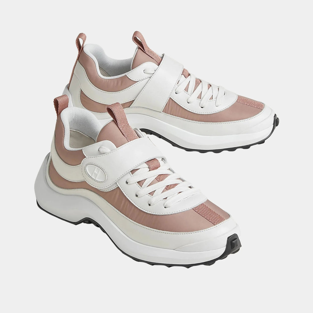Loop Sneakers in Parachute Fabric and Calfskin