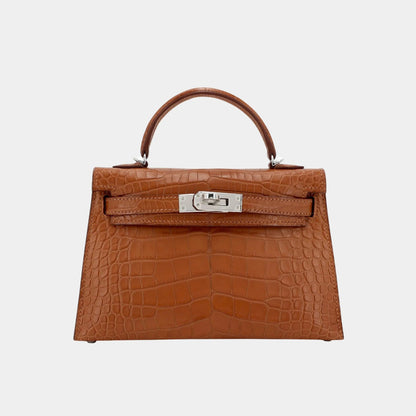Mini Kelly Alligator Gold PHW