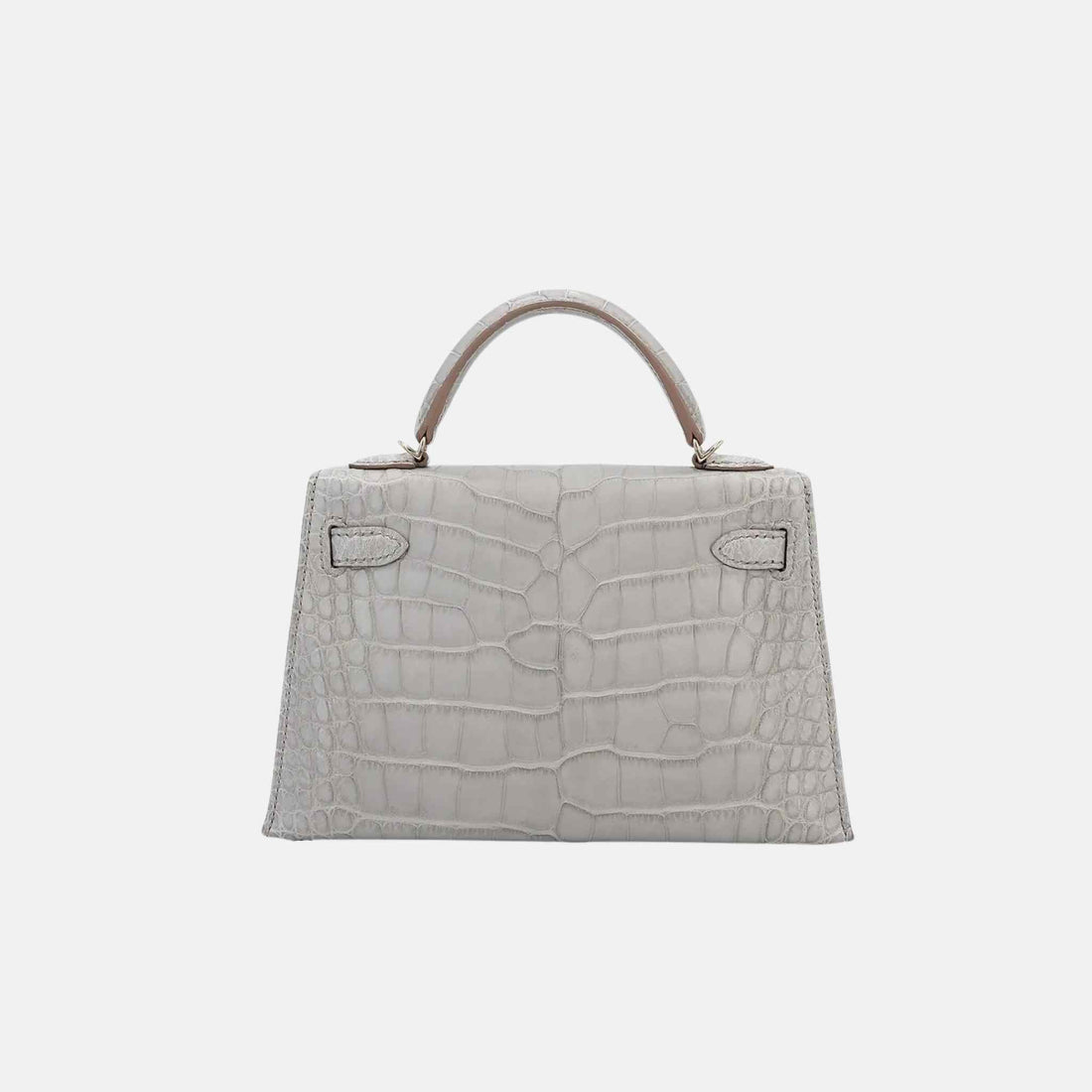 Mini Kelly HSS Matte Alligator Gris Perle PHW