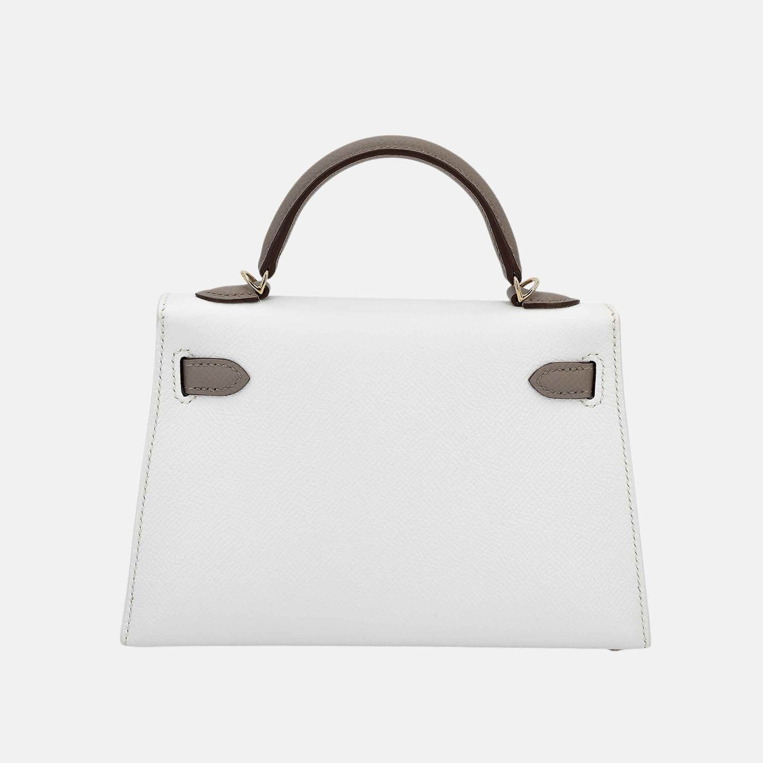 Mini Kelly II Epsom Gris Asphalte / White PBHW