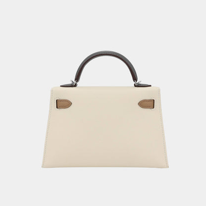 Mini Kelly II Epsom Nata/Gris Meyer/Chai PHW