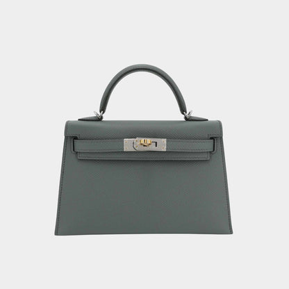 Mini Kelly II Epsom Vert Amande ELHW