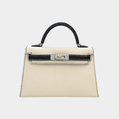 Mini Kelly II HSS Epsom Nata/Black PHW