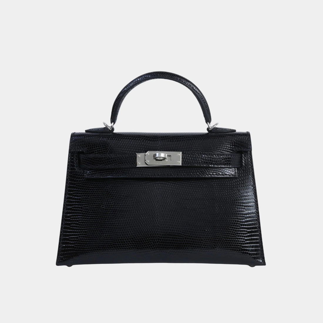 Mini Kelly II Lizard Black PHW