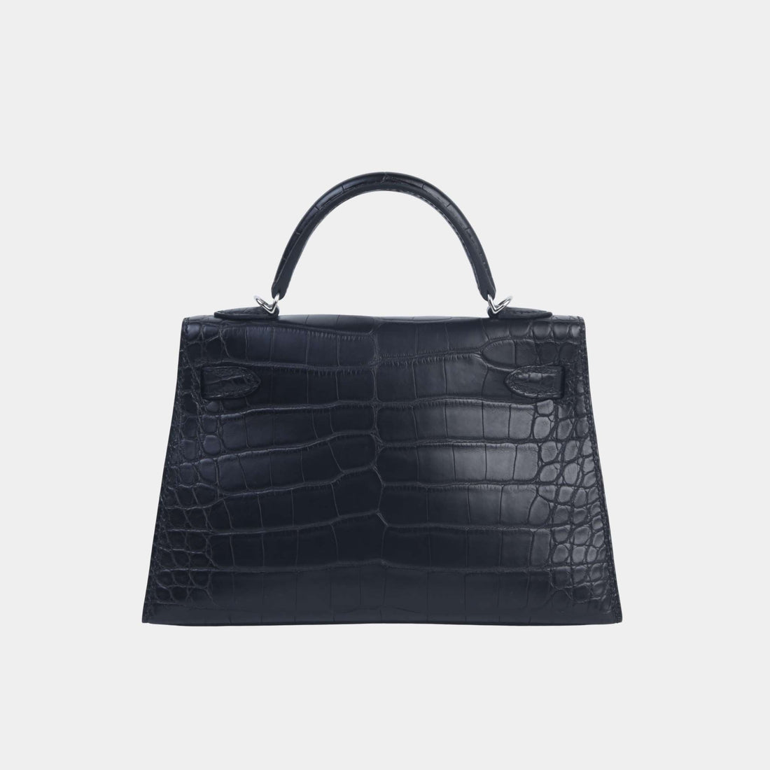 Mini Kelly II Matte Alligator Black PHW