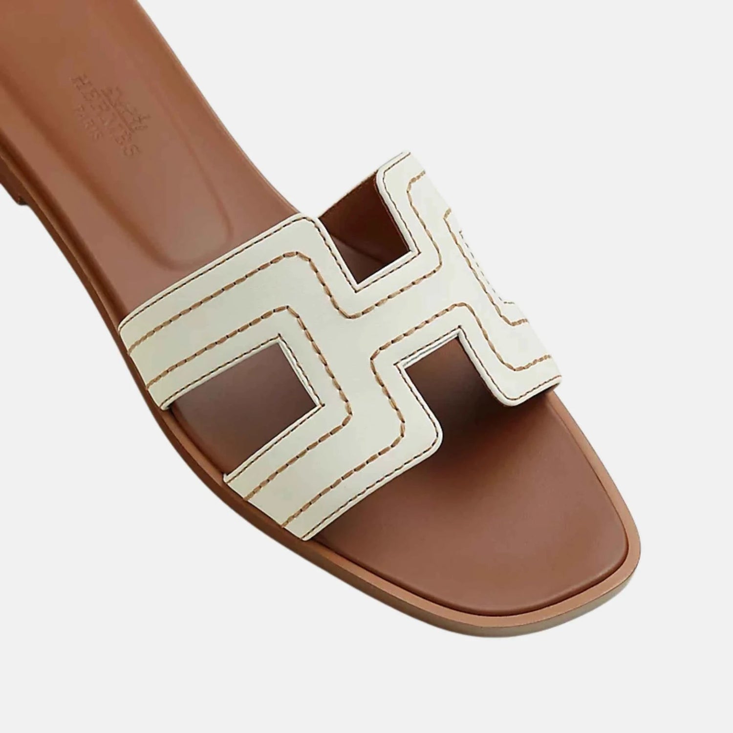 Oran Sandal Embroidered Calfskin