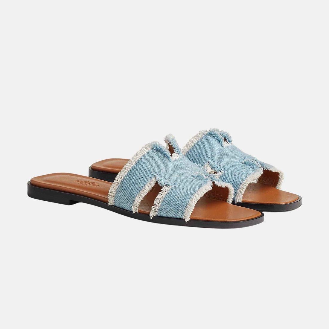 Oran Sandal Fringed Denim