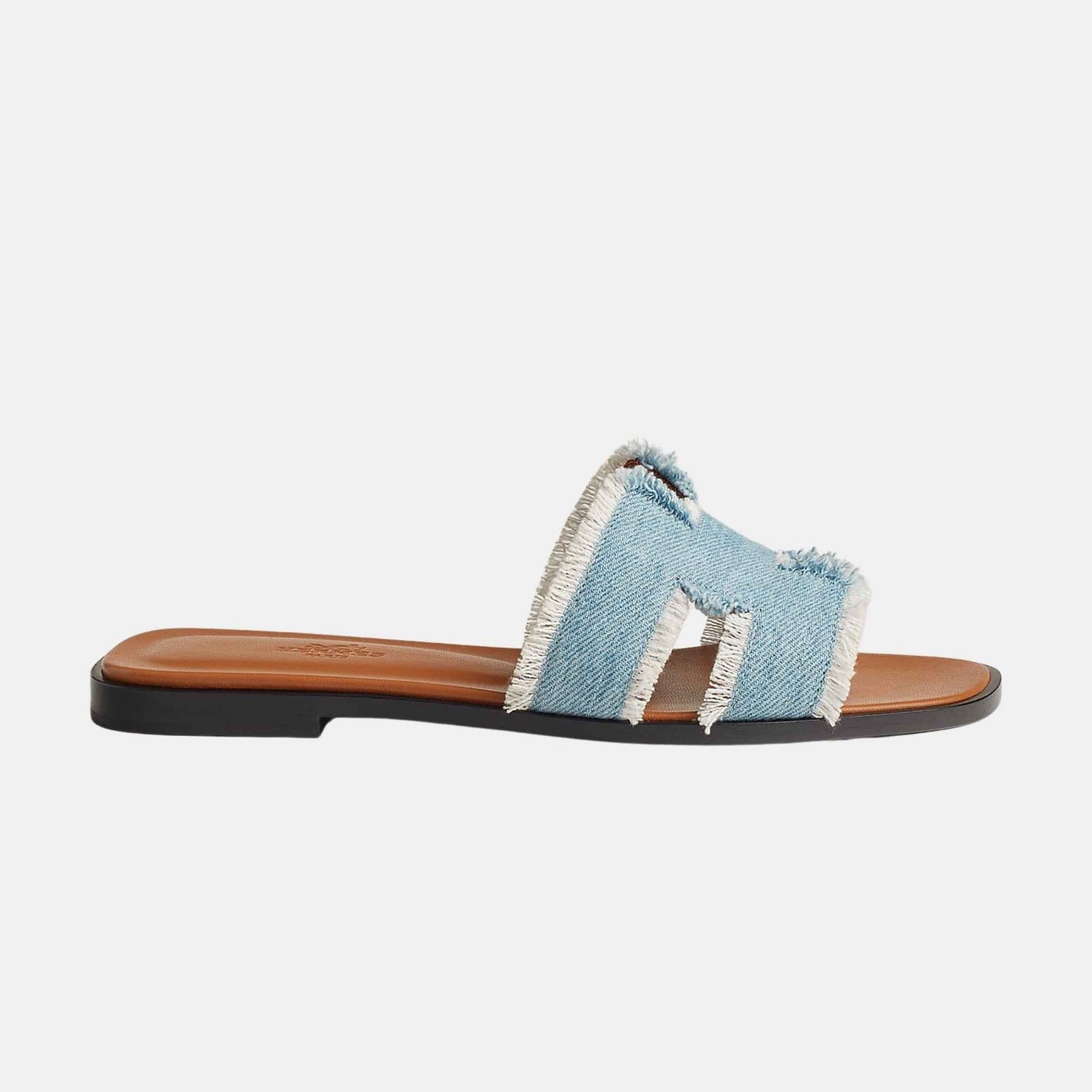Oran Sandal Fringed Denim
