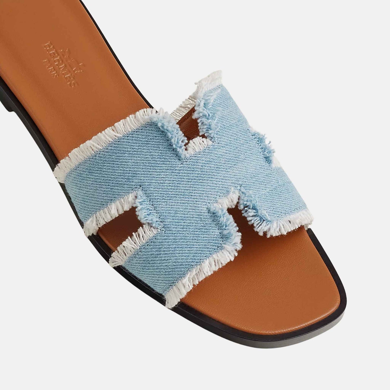Oran Sandal Fringed Denim