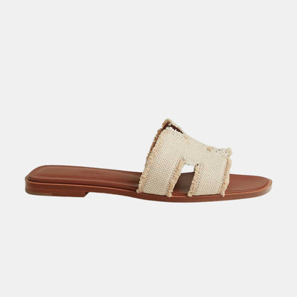 Oran Sandal Fringed Linen