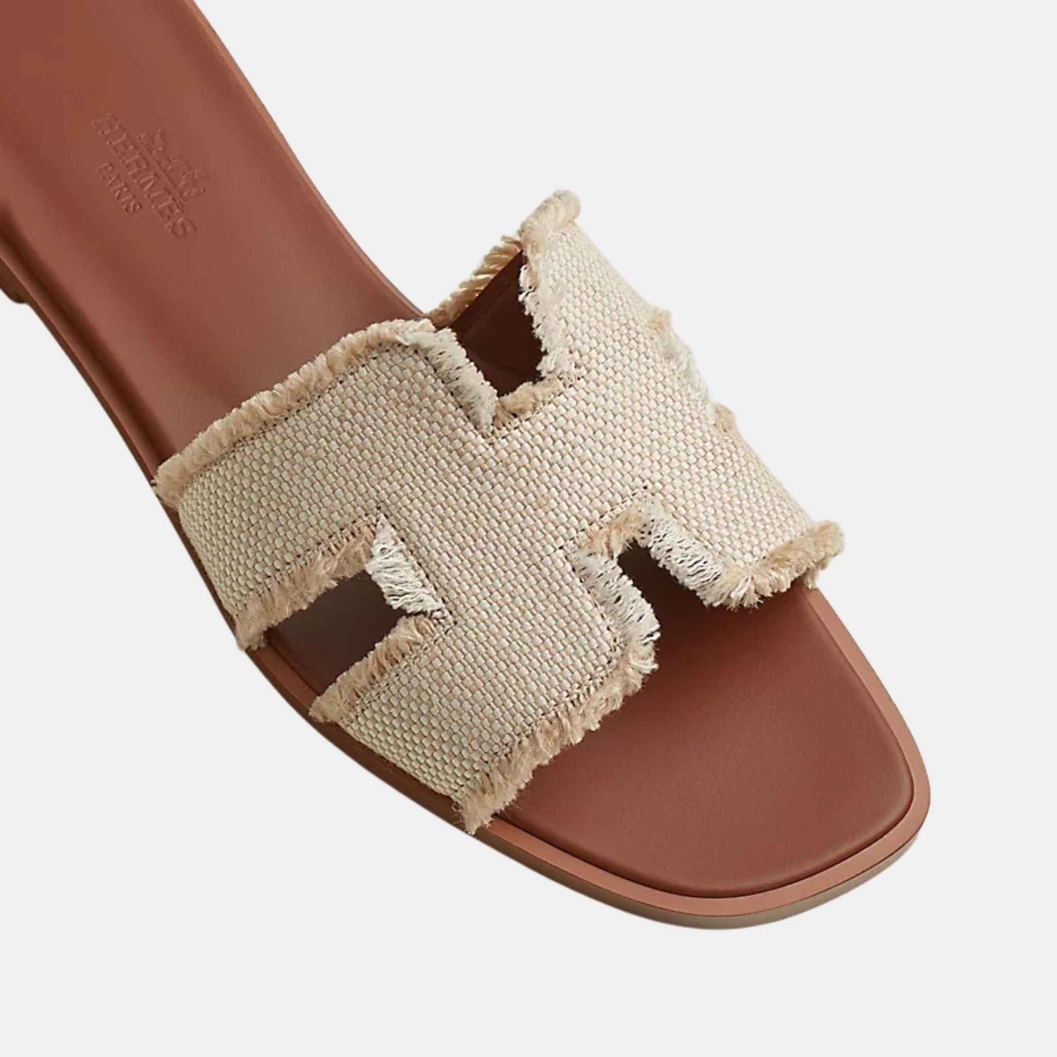 Oran Sandal Fringed Linen