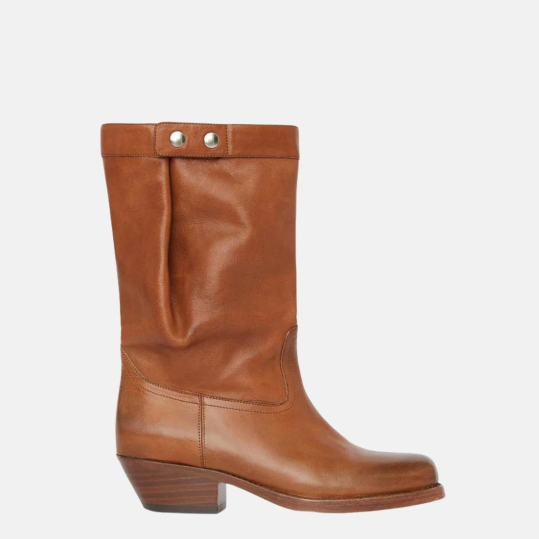 Ademe Biker Style Leather Boots