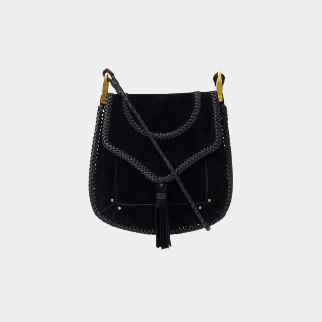 Anahi Braided Suede Leather Shoulder Bag