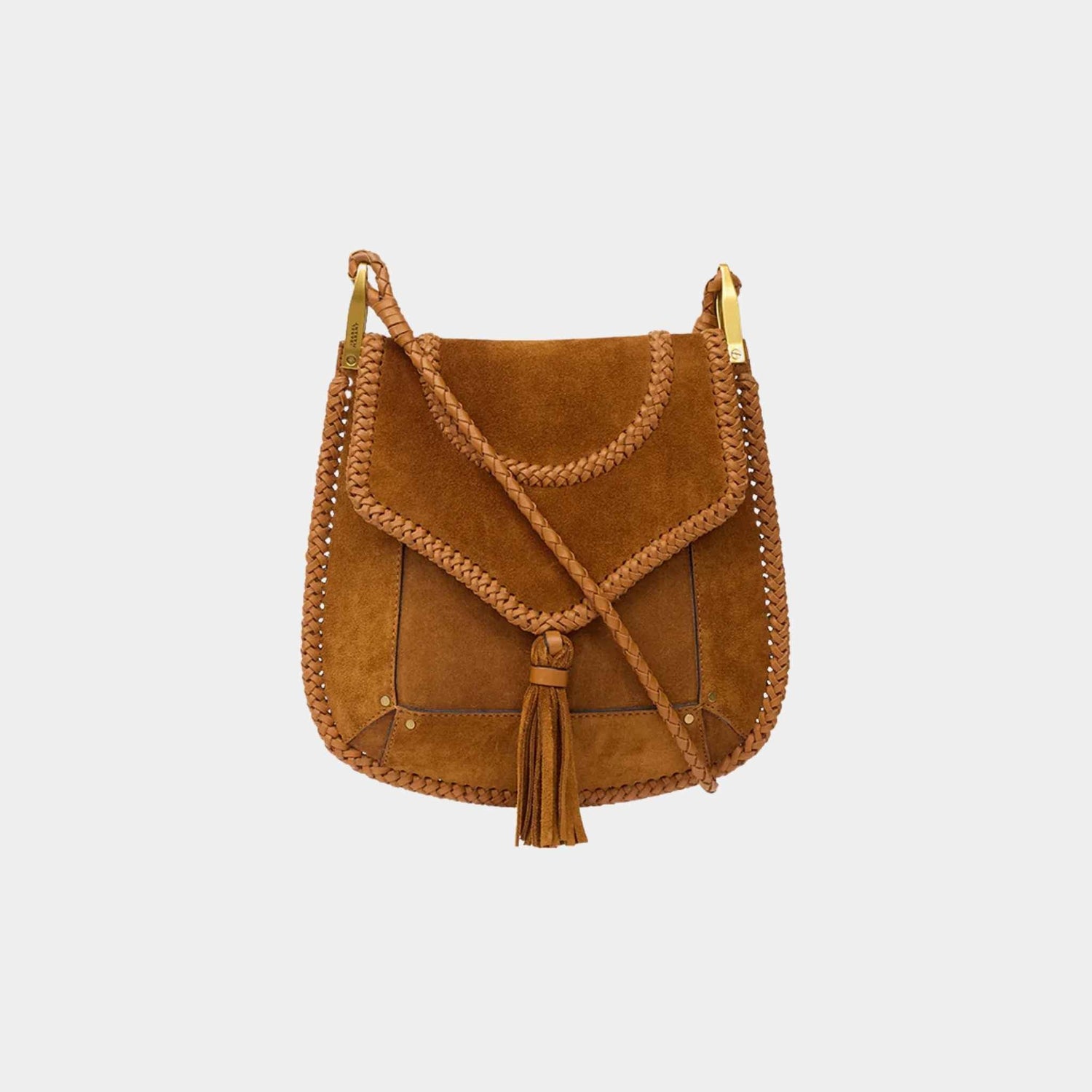 Anahi Braided Suede Leather Shoulder Bag