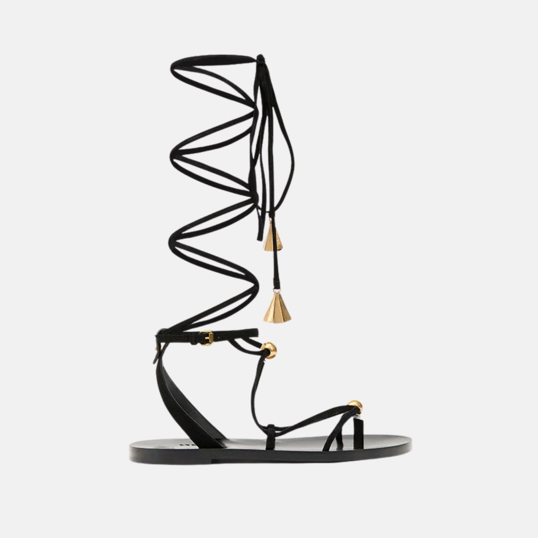 Azzi High Top Sandals In Suede Leather