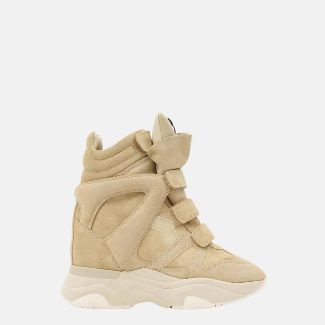 Balskee High Top Wedge Sneakers in Suede Calfskin