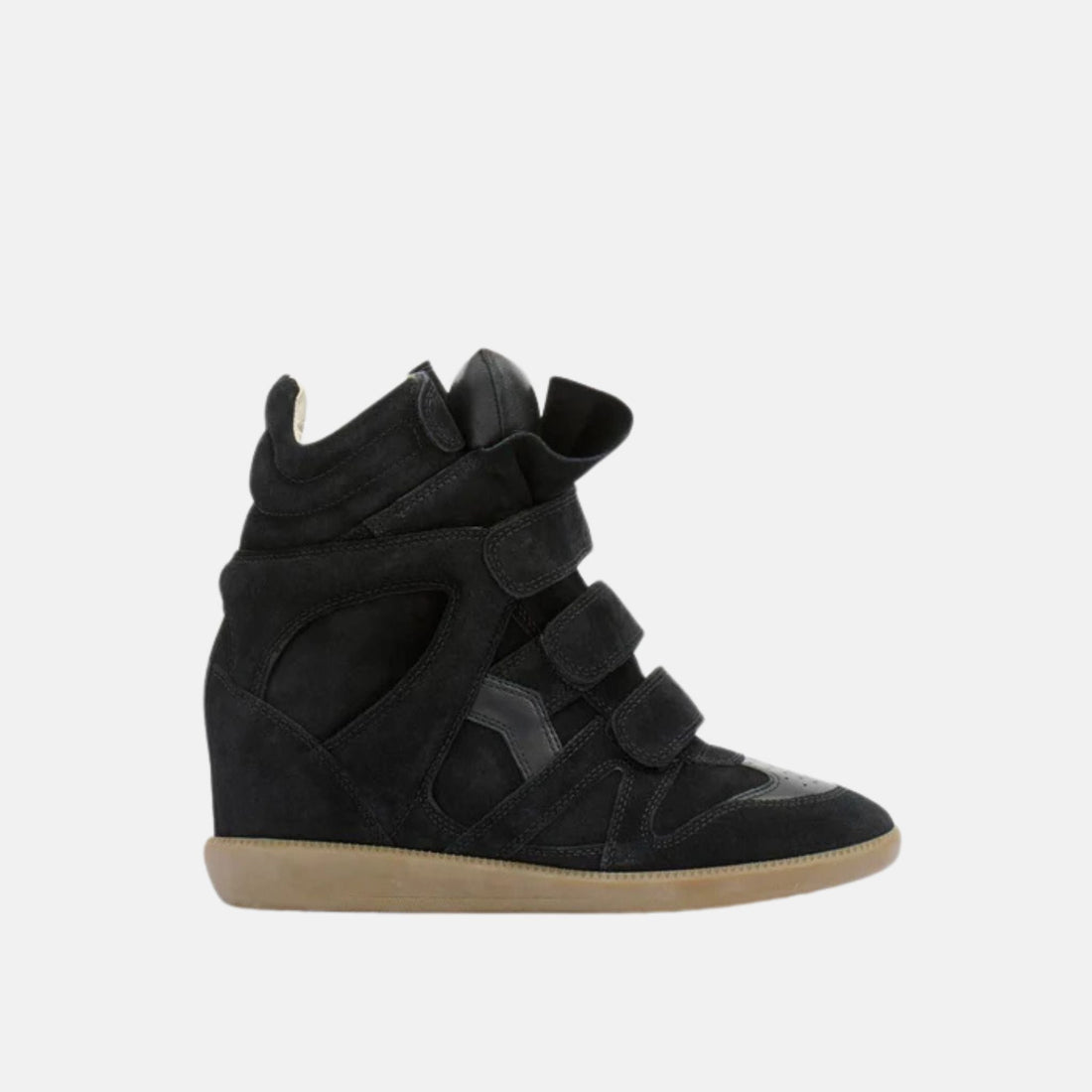 Bekett Wedge Sneakers In Lambskin And Suede
