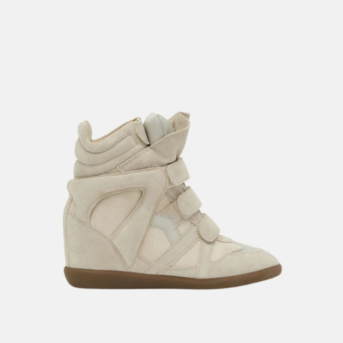 Bekett Wedge Sneakers In Lambskin And Suede