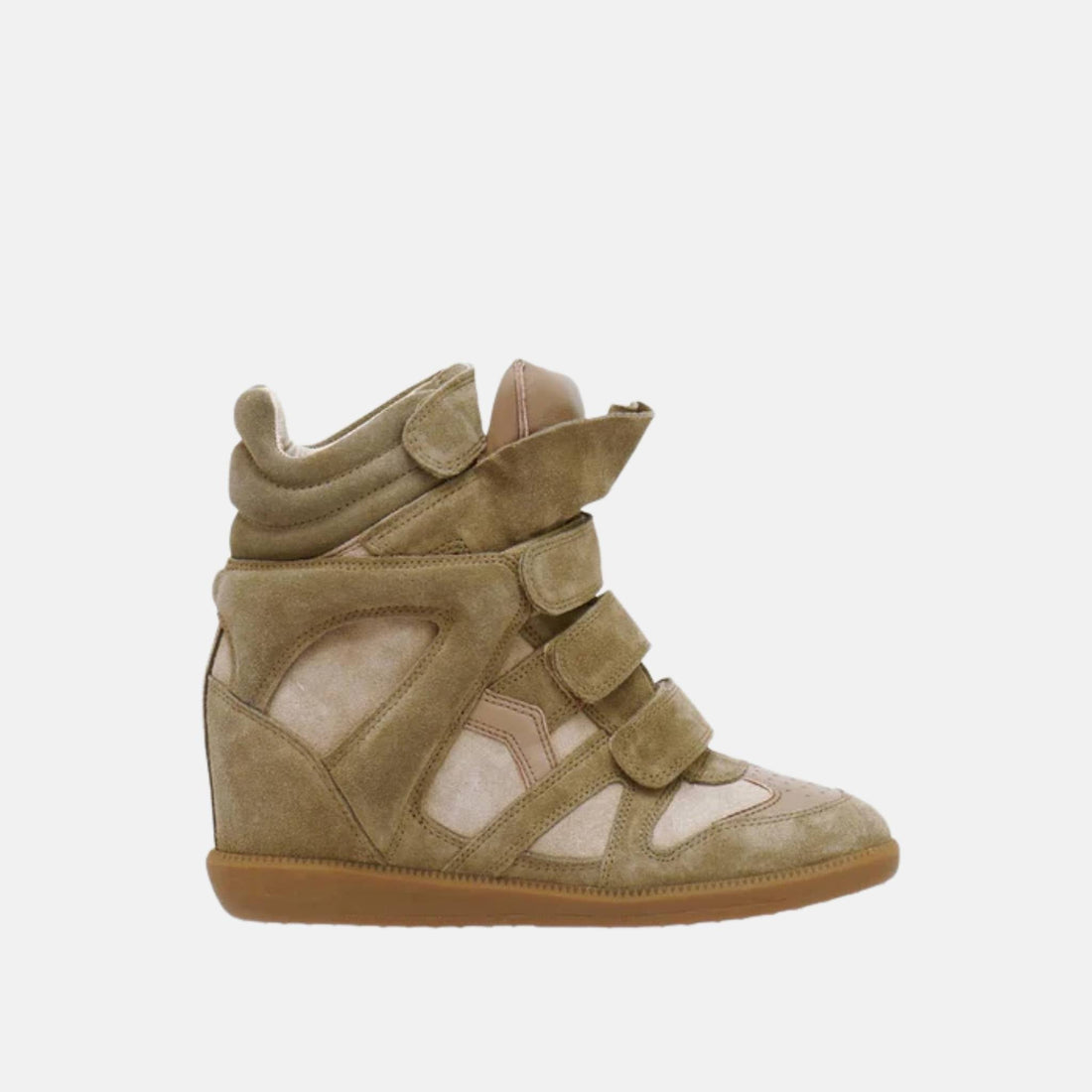 Bekett Wedge Sneakers In Lambskin And Suede