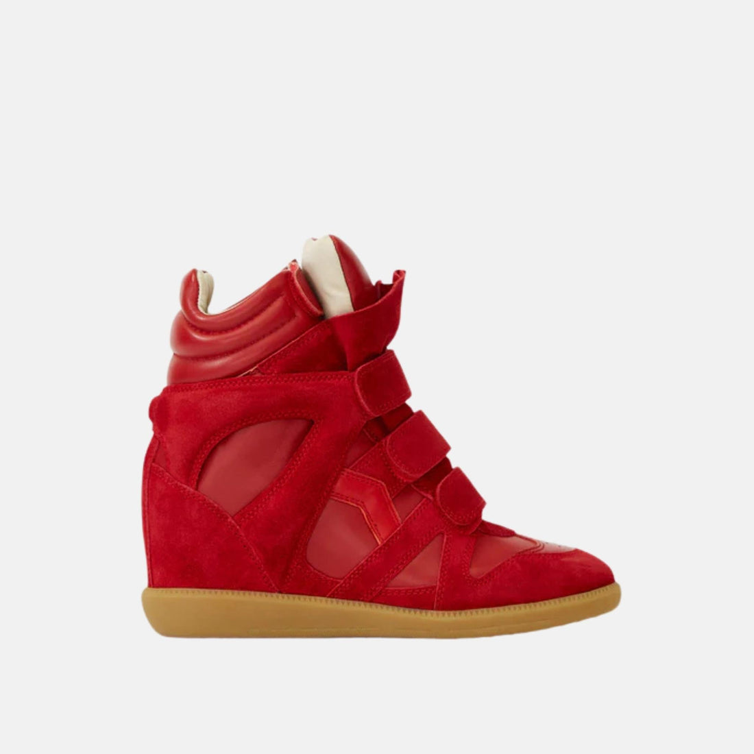 Bekett Wedge Sneakers In Suede Calfskin Leather