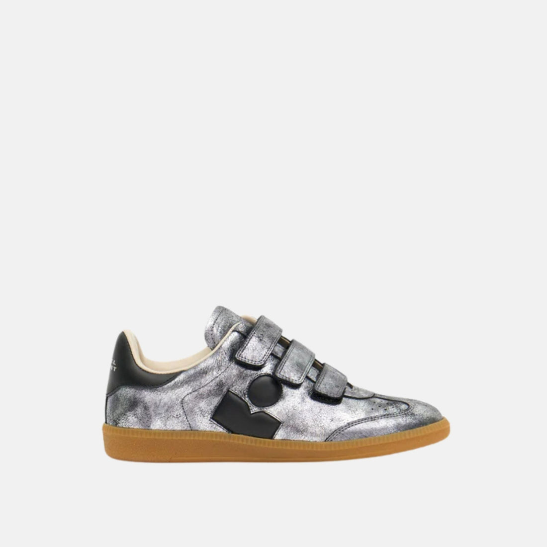 Beth Low Top Sneakers In Metallic Leather