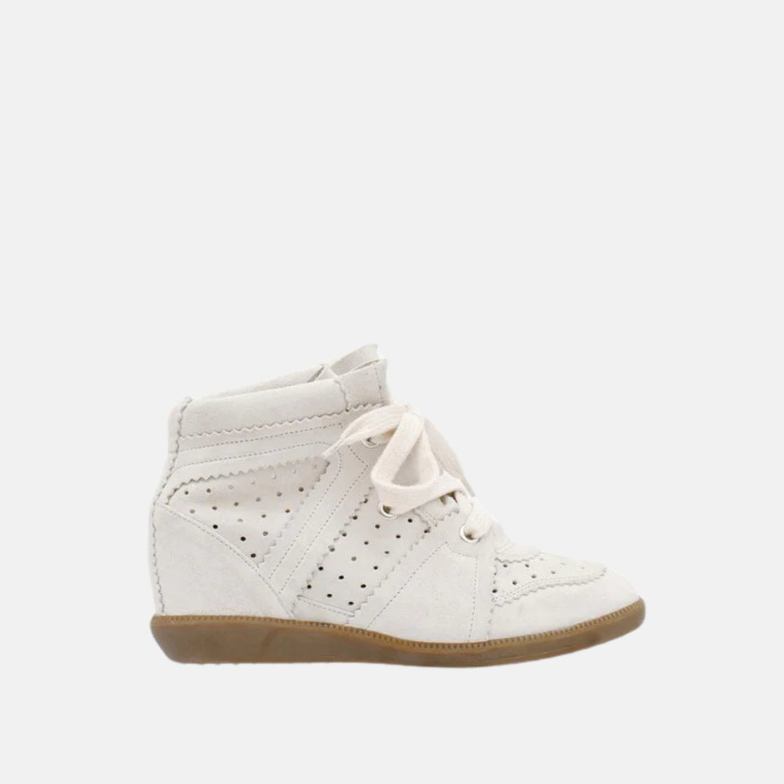 Bobby Wedge Sneakers In Suede Leather