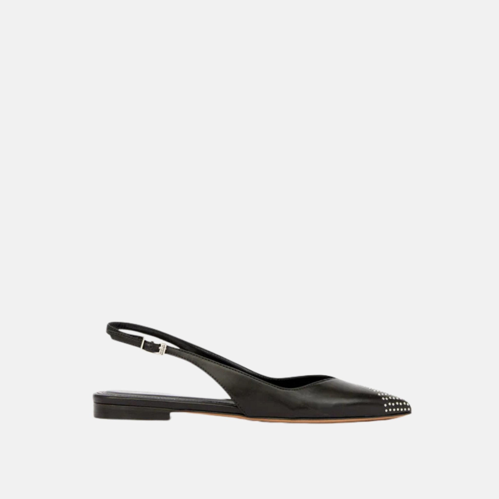 Branee Slingback Ballet Flats in Studded Calfskin