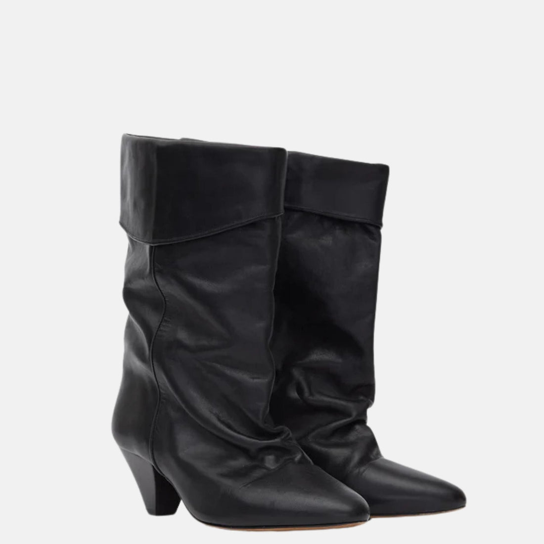 Dalby Draped Boots In Calfskin Leather