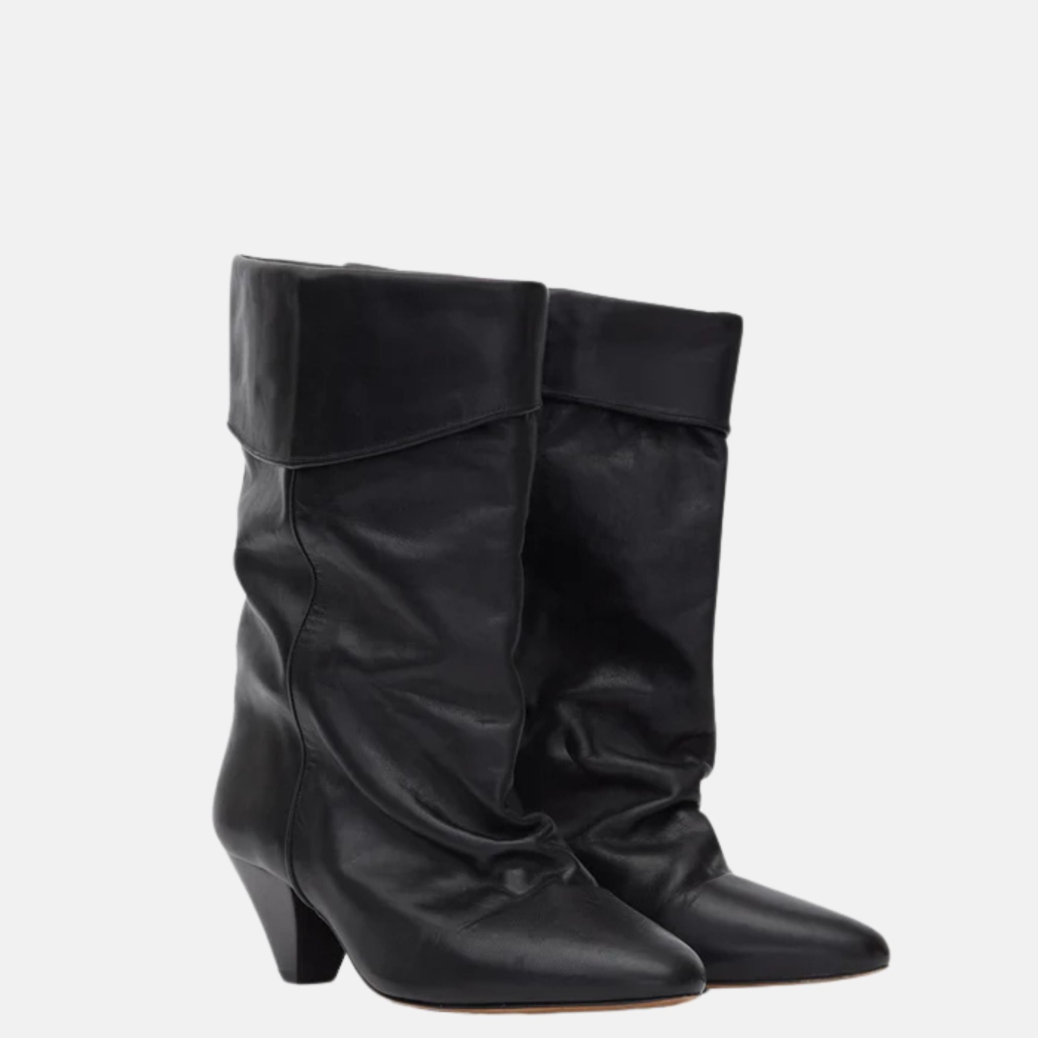 Dalby Draped Boots In Calfskin Leather