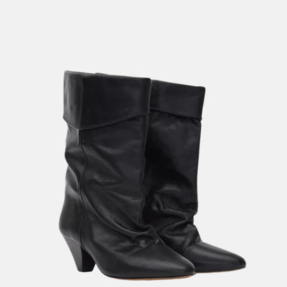 Dalby Draped Boots In Calfskin Leather