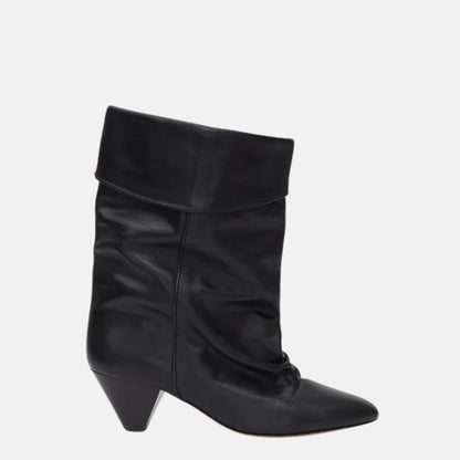 Dalby Draped Boots In Calfskin Leather